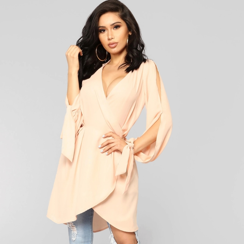 Fashion Nova That was easy ruffle top-blush